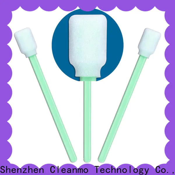 Cleanmo green handle swab stick supplier for Micro-mechanical cleaning