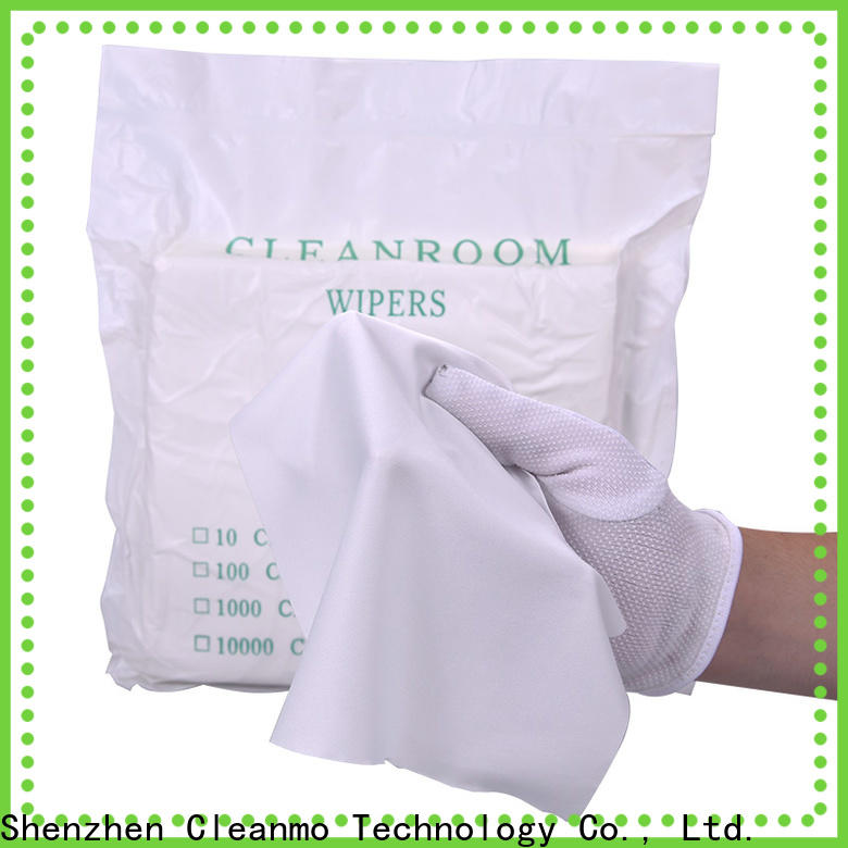 Cleanmo comfortable microfiber wipe manufacturer for chamber cleaning