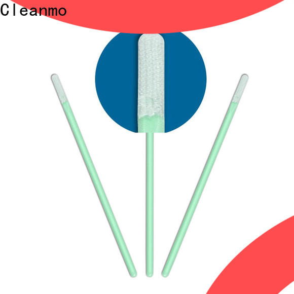 Cleanmo double layers of microfiber fabric optical cotton swab supplier for Micro-mechanical cleaning