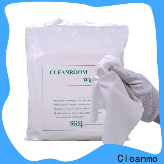 Cleanmo thermally sealed lint free wipes clean room supplier for chamber cleaning