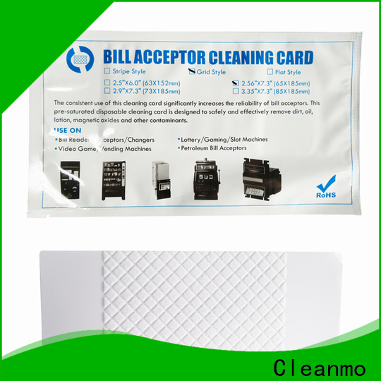 Cleanmo Custom OEM bill validator cleaning cards factory for readers