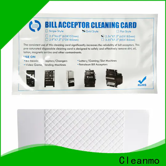 Cleanmo Custom OEM bill validator cleaning cards factory for readers