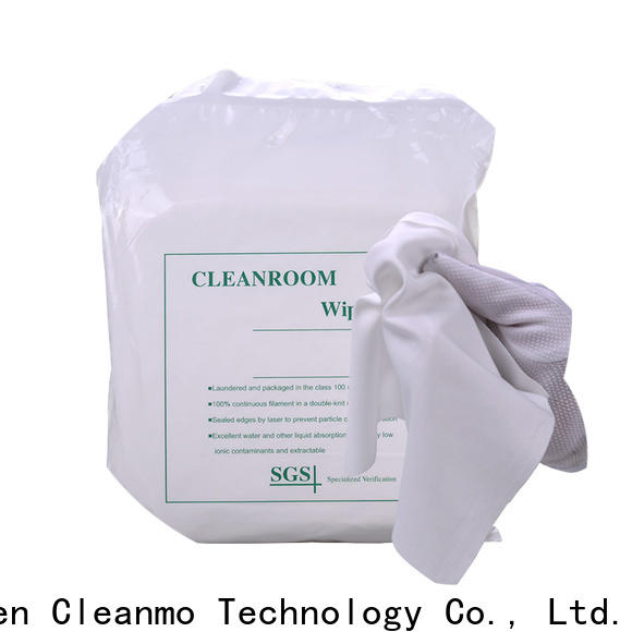 Cleanmo polyester wipes polyester supplier for chamber cleaning
