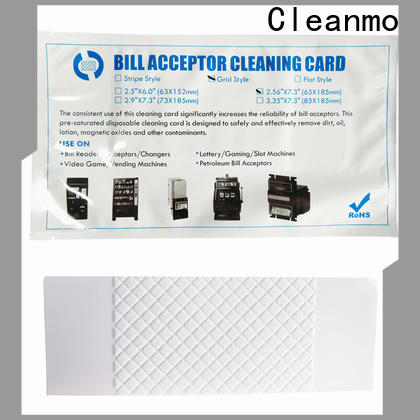 Cleanmo flocked fabric bill validator cleaning cards factory for currency counters