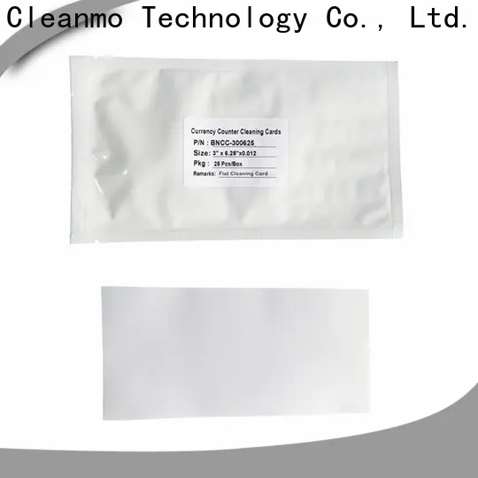 Cleanmo convenient credit card reader cleaner factory price for Currency Counter