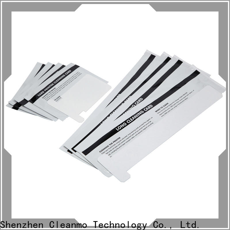 Cleanmo OEM zebra printer cleaning cards supplier for Zebra P120i printer