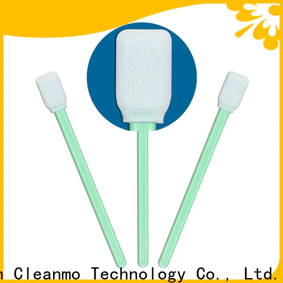 Cleanmo flexible paddle cleanroom polyester swabs supplier for general purpose cleaning