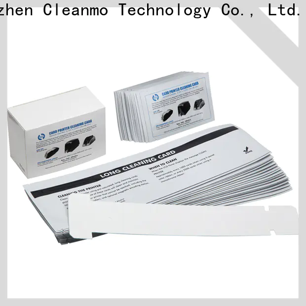Cleanmo non woven zebra cleaning card wholesale for Zebra P120i printer