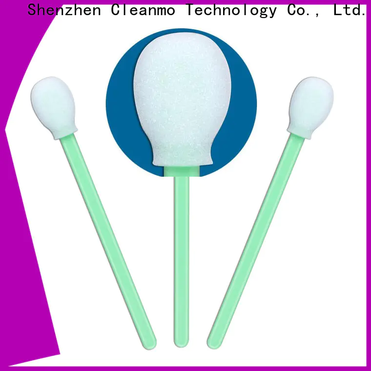 Cleanmo green handle sponge swabs factory price for general purpose cleaning
