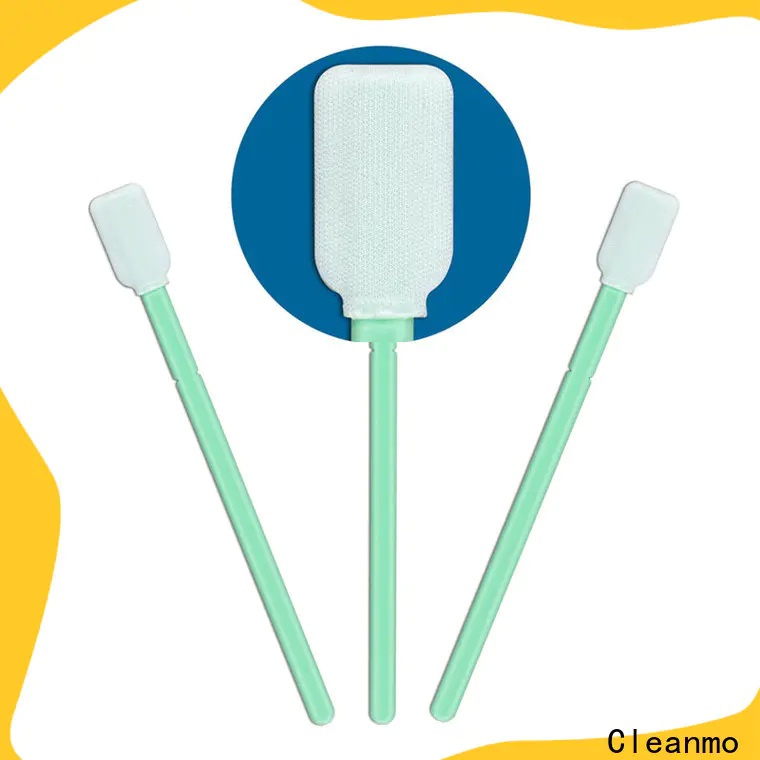 Cleanmo Polypropylene handle Disposable Microfiber Swabs supplier for Micro-mechanical cleaning
