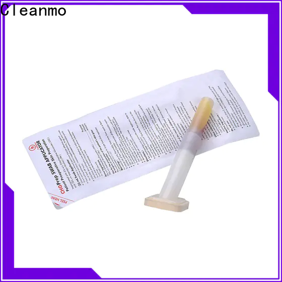 Cleanmo long plastic handle with 2% chlorhexidine gluconate Medical Sterilized applicator manufacturer for surgical site cleansing after suturing