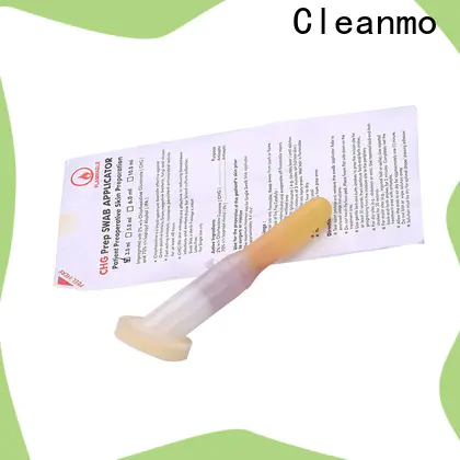 Cleanmo long plastic handle with 2% chlorhexidine gluconate CHG applicators factory for biopsies