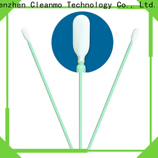 Cleanmo Polypropylene handle Microfiber Industrial Swab Sticks supplier for excess materials cleaning