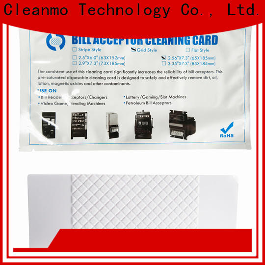 Bulk purchase best bill acceptor cleaning card flocked fabric manufacturer for readers