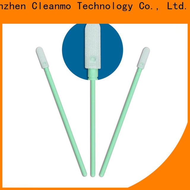 Cleanmo double layers of microfiber fabric cleanroom q tips supplier for excess materials cleaning