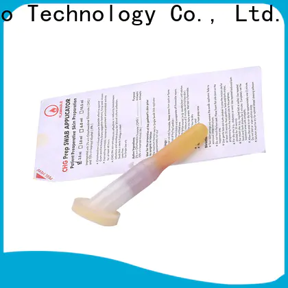 Cleanmo long plastic handle with 2% chlorhexidine gluconate surgical CHG applicator supplier for dialysis procedures