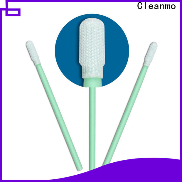 Cleanmo excellent chemical resistance clean room cotton swabs factory for optical sensors