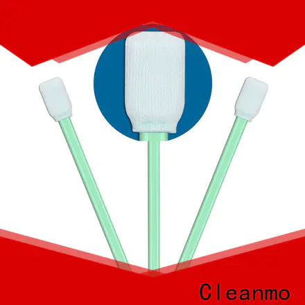 Cleanmo double-layer knitted polyester fiber optic swabs factory for optical sensors
