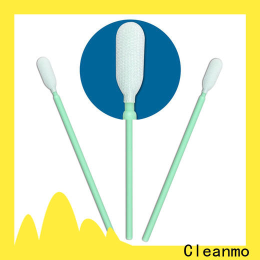 Cleanmo double-layer knitted polyester fiber optic cleaning swabs manufacturer for general purpose cleaning