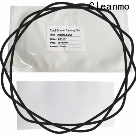Cleanmo quick check reader cleaning card factory for Digital Check TellerScan