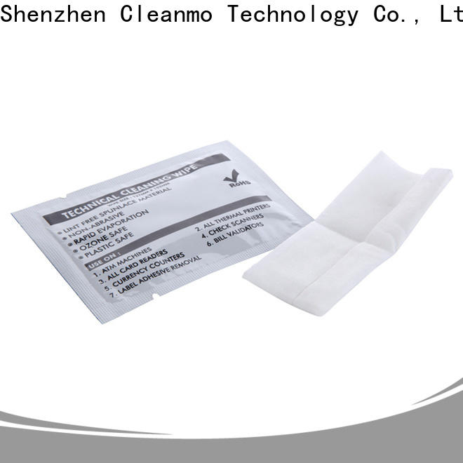 Cleanmo 40% Rayon printer cleaning wipes manufacturer for ATM/POS Terminals