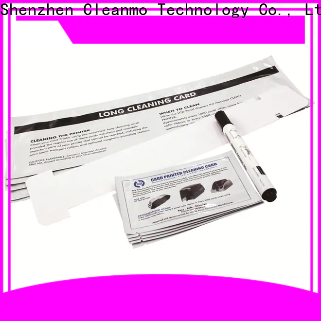 Cleanmo Bulk purchase high quality CR80 Cleaning Cards factory for Javelin J360i printers