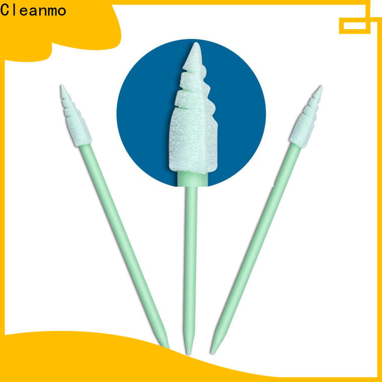 Cleanmo Polyurethane Foam pointed cotton swabs factory price for general purpose cleaning