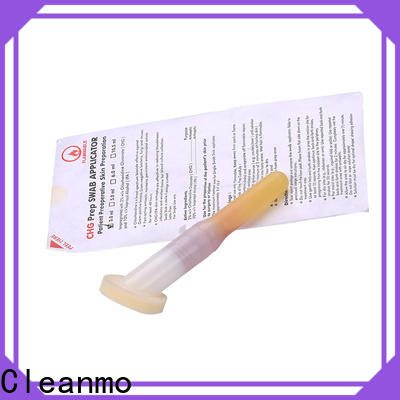Cleanmo long plastic handle with 2% chlorhexidine gluconate cotton tipped applicators factory for dialysis procedures