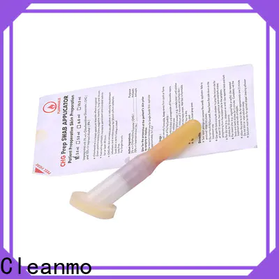 Cleanmo long plastic handle with 2% chlorhexidine gluconate cotton tipped applicators factory for dialysis procedures