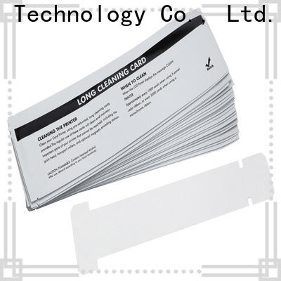 Cleanmo T shape zebra printer cleaning cards supplier for Zebra P120i printer