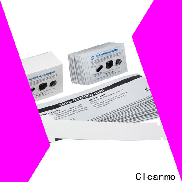 Cleanmo Aluminum foil packing zebra printer cleaning cards supplier for ID card printers