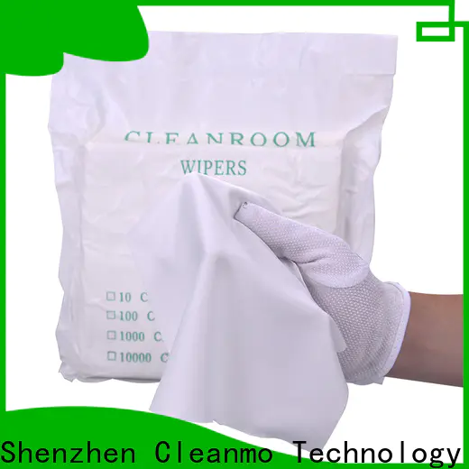 Cleanmo 70% Polyester lens wipes supplier for medical device products