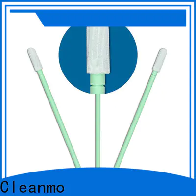 Cleanmo double-layer knitted polyester polyester cleanroom swabs manufacturer for optical sensors