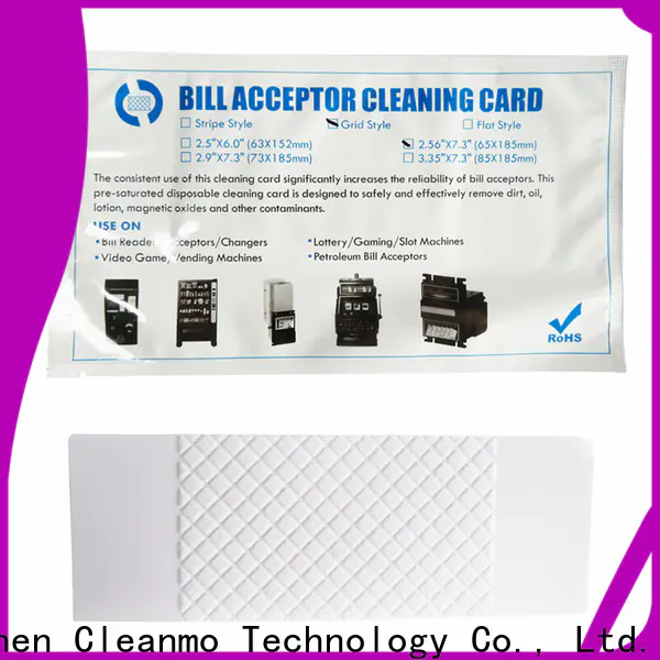Wholesale best bill validator cleaning cards flocked fabric supplier for dollar bill readers