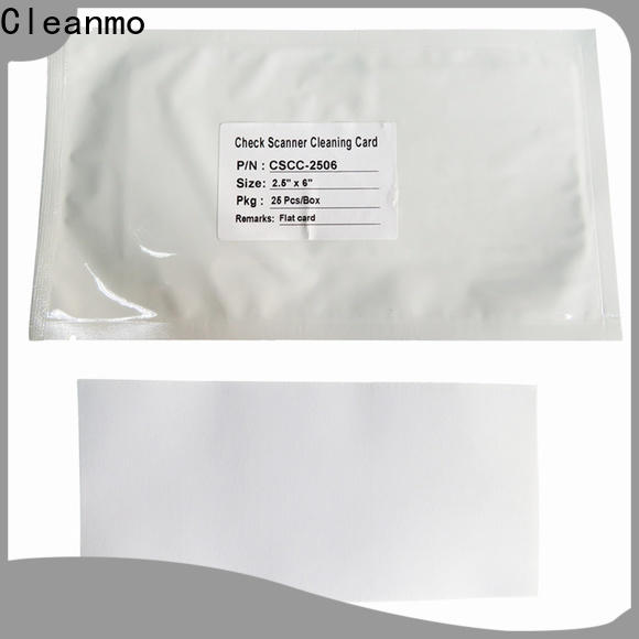 Cleanmo pvc burroughs check scanner cleaning card manufacturer for Digital Check TellerScan