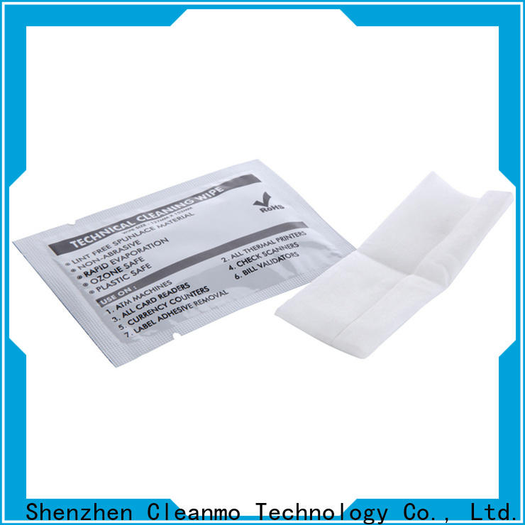Cleanmo 99.9% Electronic Grade IPA Solution thermal printhead cleaning wipes manufacturer for ATM/POS Terminals