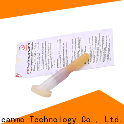 Cleanmo long plastic handle with 2% chlorhexidine gluconate medical applicator wholesale for biopsies