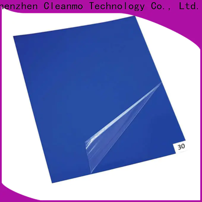 Cleanmo polystyrene film sheets adhesive mat factory direct for cleanroom entrances