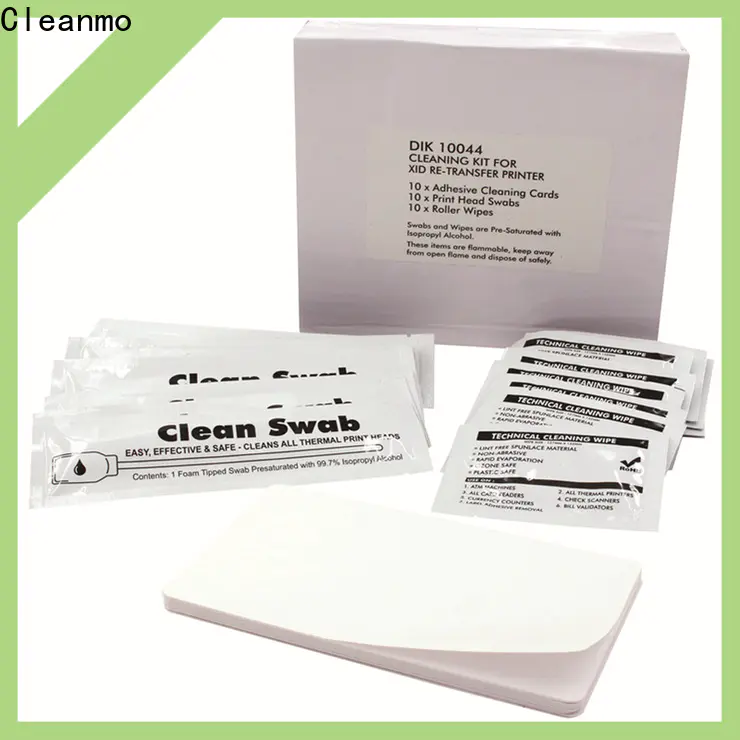 Cleanmo Bulk purchase custom inkjet printer cleaning sheets supplier for card printer
