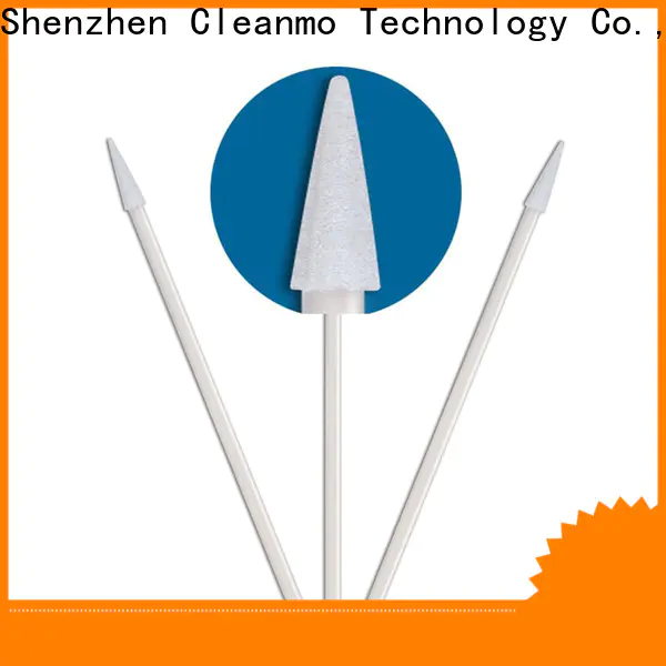 Cleanmo ESD-safe Polypropylene handle chamois swabs wholesale for excess materials cleaning
