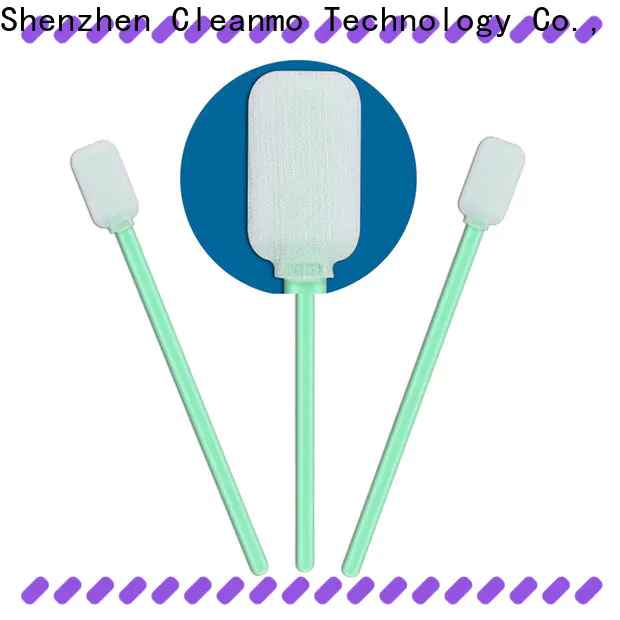 Cleanmo polypropylene handle Cleanroom dacron swabs manufacturer for microscopes