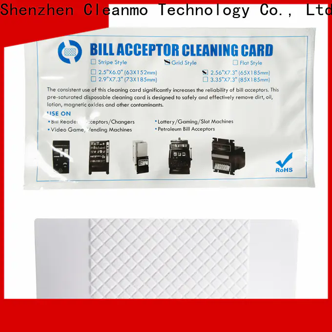 Cleanmo Wholesale high quality bill validator cleaning cards supplier for currency counters