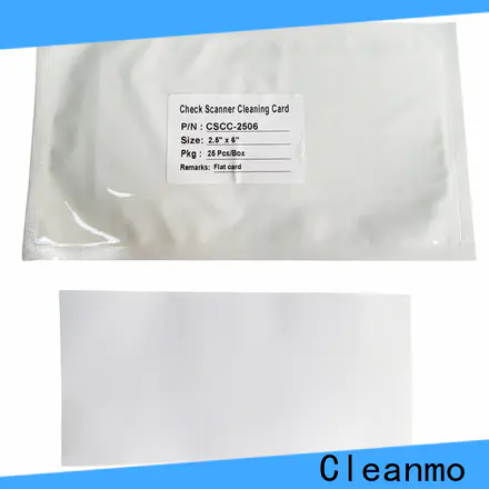 Cleanmo check reader cleaning card wholesale for Digital Check TellerScan