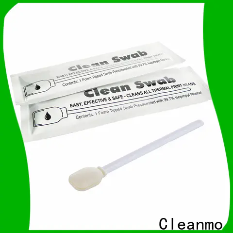 Cleanmo Aluminum Foil solvent printer cleaning swabs supplier for ID Card Printers