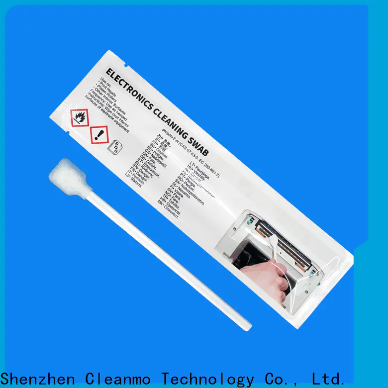 Cleanmo Aluminum Foil IPA pre-saturated cleaning swabs wholesale for ID Card Printers