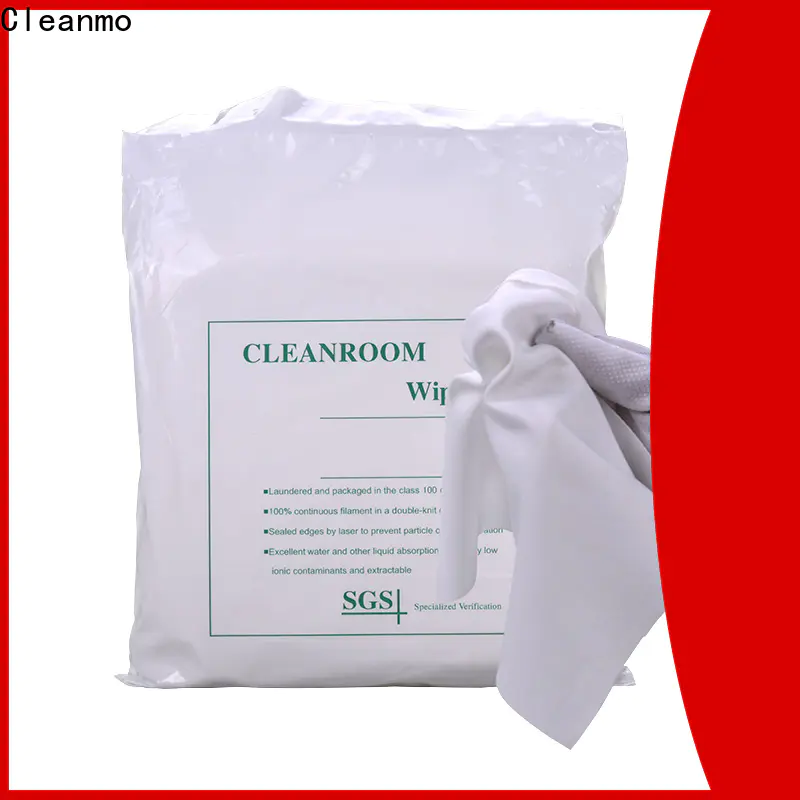Cleanmo cutting edge polyester cleanroom wipes wholesale for chamber cleaning