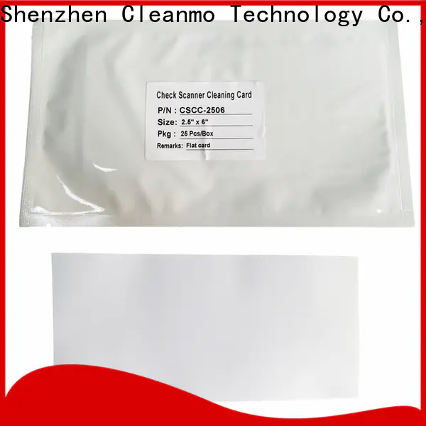 Cleanmo pvc check reader cleaning card supplier for scanner cleaning