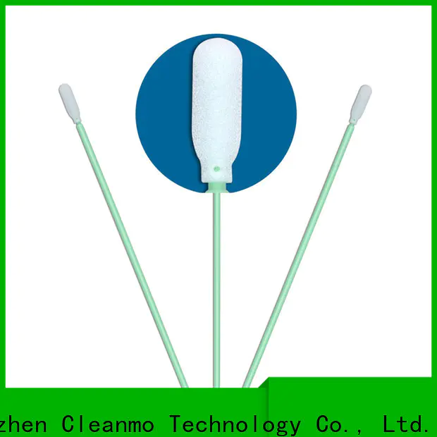 Cleanmo green handle optic cleaning swabs supplier for general purpose cleaning