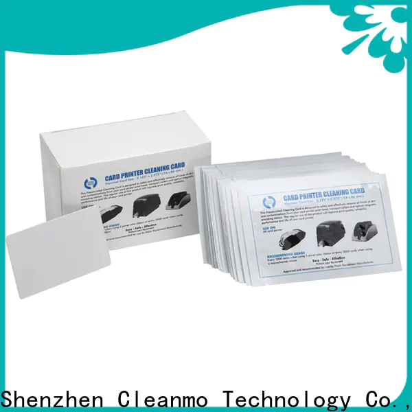 Cleanmo plastic core card reader cleaning card wholesale for ATM machines