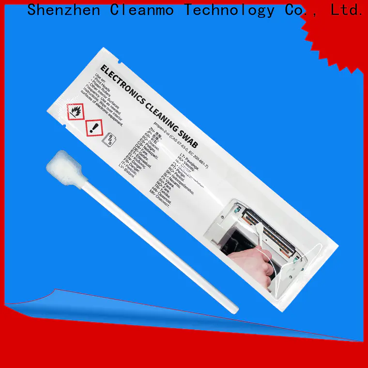 Cleanmo Non abrasive printhead cleaning swabs factory for ID Card Printers
